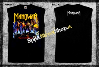 MANOWAR - Fighting The World - čierne pánske tričko bez rukávov