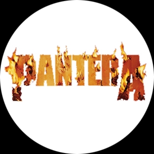 PANTERA - Fire Logo WHITE - okrúhla podložka pod pohár