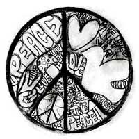 PEACE - Cartoon Motive - okrúhla podložka pod pohár