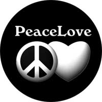 PEACE - Love - okrúhla podložka pod pohár
