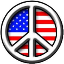 PEACE - America - Motive 2 - okrúhla podložka pod pohár