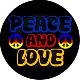PEACE AND LOVE - okrúhla podložka pod pohár