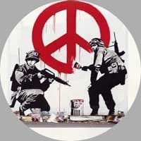 PEACE - Graffiti - okrúhla podložka pod pohár