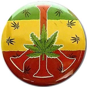 PEACE - Rasta Marihuana - okrúhla podložka pod pohár