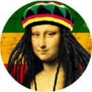 RASTA MONA LISA - okrúhla podložka pod pohár