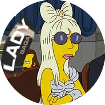SIMPSONS - 004 - Lady Gaga - okrúhla podložka pod pohár