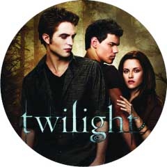 TWILIGHT - Edward, Jacob a Bella - okrúhla podložka pod pohár