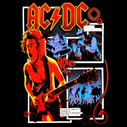 AC/DC - Comic - štvorcová podložka pod pohár