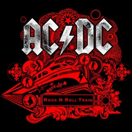 AC/DC - Rock N Roll Train - štvorcová podložka pod pohár