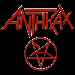 ANTHRAX - Red Pentagram - štvorcová podložka pod pohár