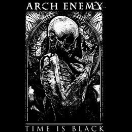 ARCH ENEMY - Time Is Black - White Motive - štvorcová podložka pod pohár