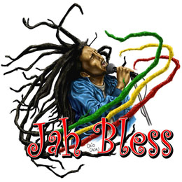 BOB MARLEY - Jah Bless - štvorcová podložka pod pohár