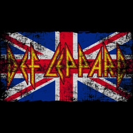 DEF LEPPARD - UK Flag - štvorcová podložka pod pohár