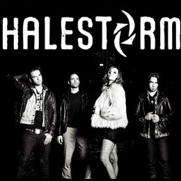 HALESTORM - Logo & Band - štvorcová podložka pod pohár