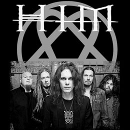 HIM - Heartagram And Band - štvorcová podložka pod pohár