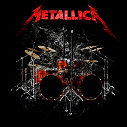 METALLICA - Lars Drum Kit - štvorcová podložka pod pohár