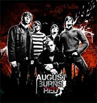 AUGUST BURNS RED - Band - štvorcová podložka pod pohár