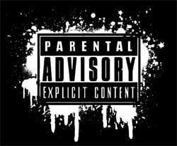 PARENTAL ADVISORY EXPLICIT CONTENT - štvorcová podložka pod pohár