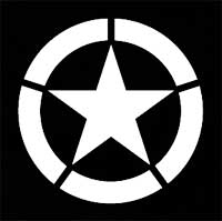 PUNKROCK STAR - Biela hviezda - štvorcová podložka pod pohár