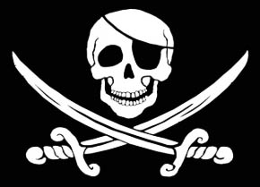 PIRATE SKULL - Motive 1 - štvorcová podložka pod pohár