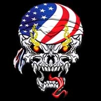 USA SKULL - štvorcová podložka pod pohár