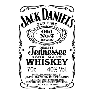 JACK DANIELS - Tennessee Whiskey White - štvorcová podložka pod pohár