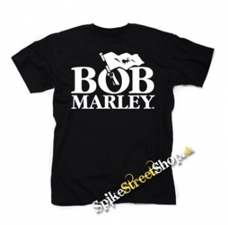 BOB MARLEY - Logo & Flag - pánske tričko