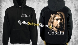 KURT COBAIN - Portrait - čierna pánska mikina na zips