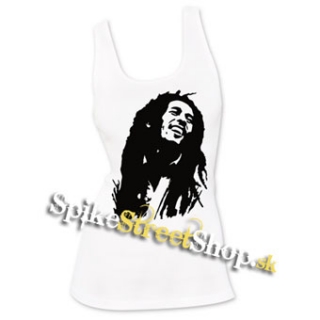 BOB MARLEY - Portrait - Ladies Vest Top - biele