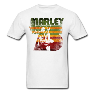 BOB MARLEY - Marley 75 - biele pánske tričko (-40%=Výpredaj)