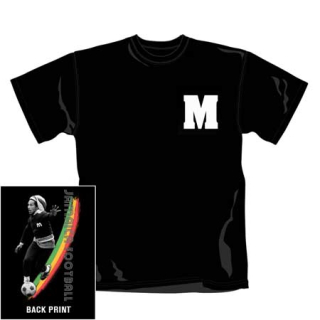 BOB MARLEY - Jamaica Football - čierne pánske tričko (-40%=Výpredaj)