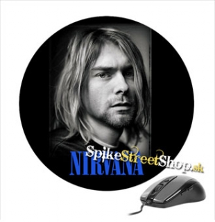 Podložka pod myš KURT COBAIN - Portrait & Blue Logo - okrúhla