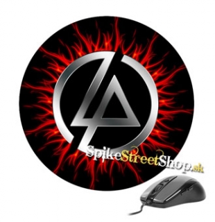 Podložka pod myš LINKIN PARK - Fire Logo - okrúhla