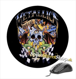 Podložka pod myš METALLICA - Checkered Flag - okrúhla