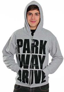 PARKWAY DRIVE - Stacked Logo - sivá pánska mikina na zips