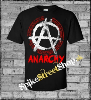ANARCHY A - čierne pánske tričko