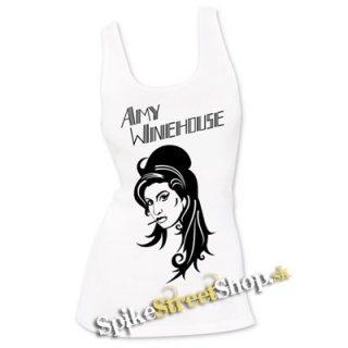 AMY WINEHOUSE - Portrait - Ladies Vest Top - biele