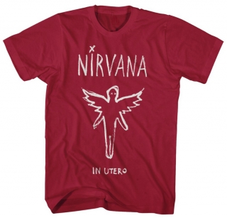 NIRVANA - In Utero - červené pánske tričko