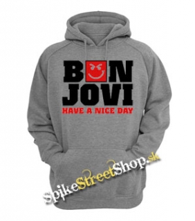 BON JOVI - Have A Nice Day - šedá pánska mikina