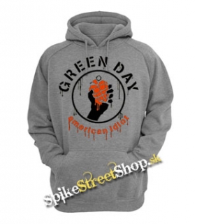 GREEN DAY - Bloody American Idiot - šedá pánska mikina