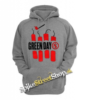 GREEN DAY - Bombs - šedá pánska mikina