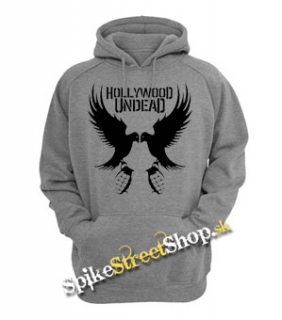 HOLLYWOOD UNDEAD - Doves - šedá pánska mikina