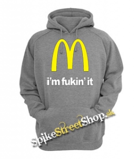 I´M FUCKIN´ IT - šedá pánska mikina