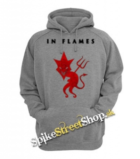 IN FLAMES - Devil - šedá pánska mikina