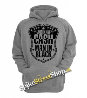 JOHNNY CASH - Man In Black - šedá pánska mikina