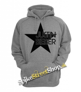 JUSTIN BIEBER - Star - šedá pánska mikina