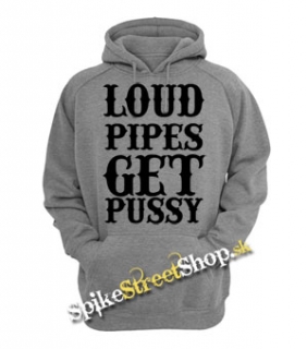 LOUD PIPES - šedá pánska mikina