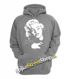 MARILYN MONROE - Portrait - šedá pánska mikina