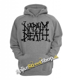 NAPALM DEATH - Logo - šedá pánska mikina
