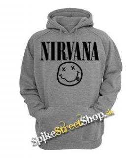 NIRVANA - Little Smile Black - šedá pánska mikina
